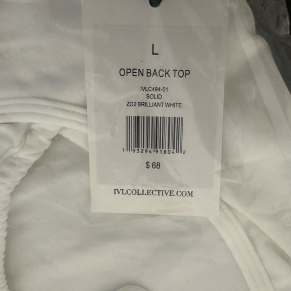 IVL Collective Women’s Open Back White Crop Top Large - Picture 4 of 5